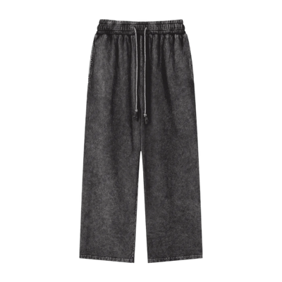 Acid Wash Straight Leg Pants - 360 GSM
