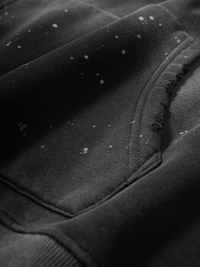 777 The Lamb Vintage Wash Frayed Fleece Hoodie - 360 GSM