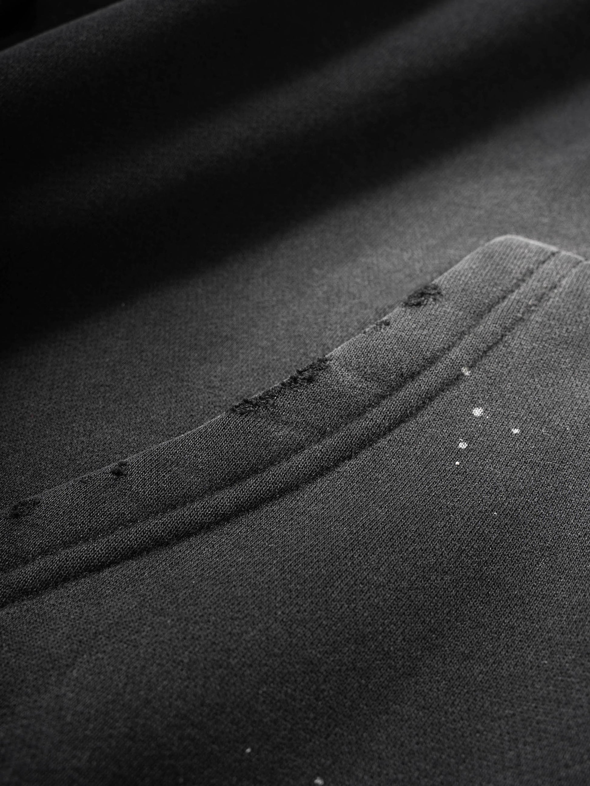777 The Lamb Vintage Wash Frayed Fleece Hoodie - 360 GSM
